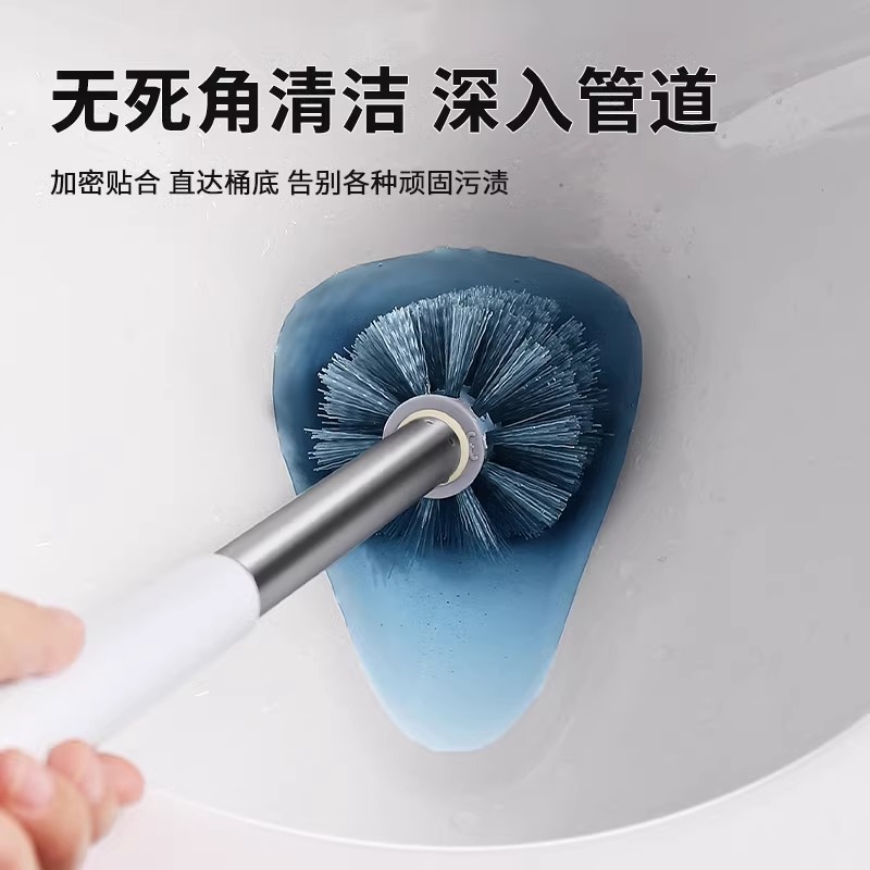 Wholesale cepillo de inodoro de mango largo para hogares sin esquina muerta inodoro 2025 nuevo cepillo de inodoro limpio colgado en la pared