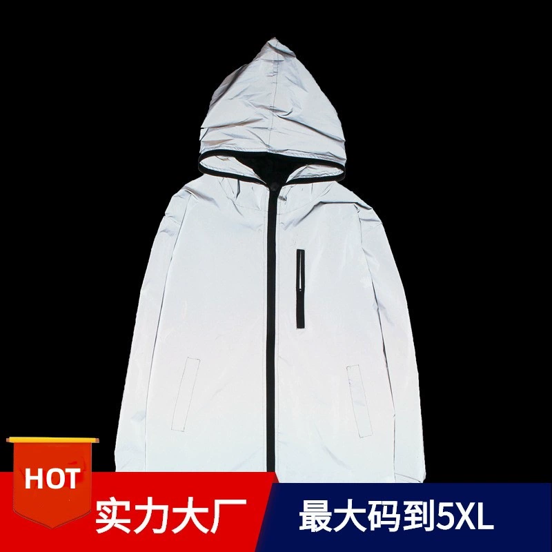 Windproof Trench Coat, Retroreflective Hooded Jacket, Unisex for Elementary Students, Winter