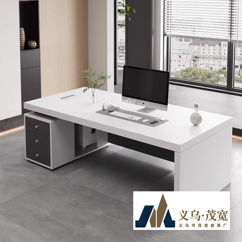 Simple Modern Boss Office Computer Desk and Chair Combination Office Financial Manager Desk Executive Supervisor Desk