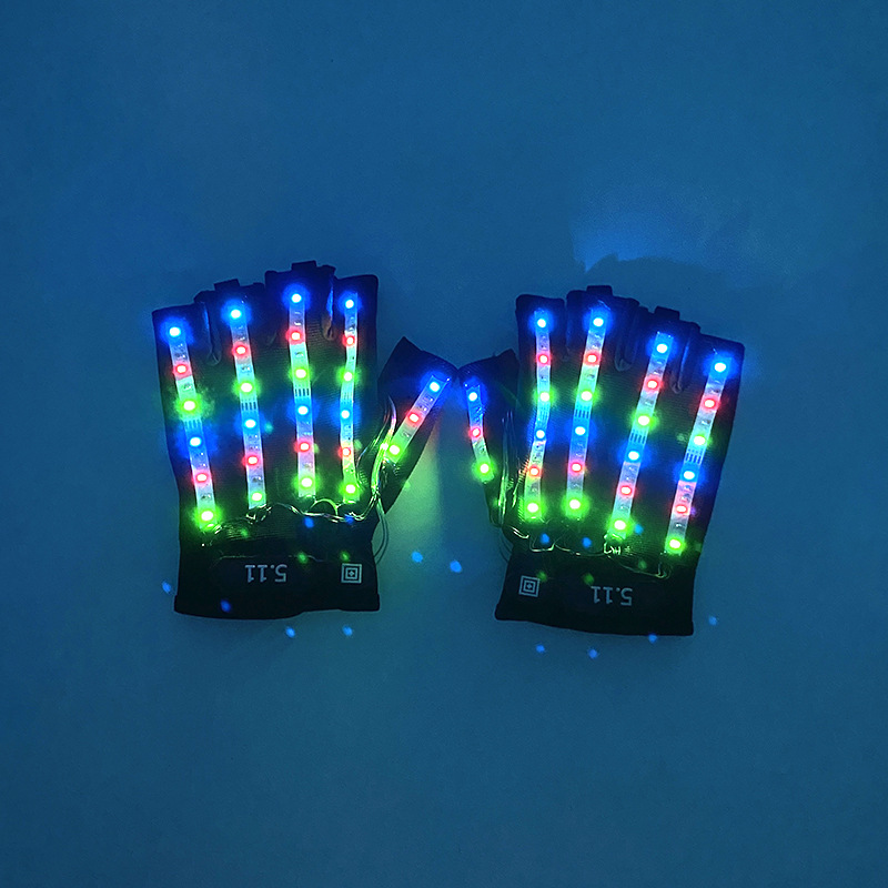 #546 6V四功能-led金刚狼手套(三色款)