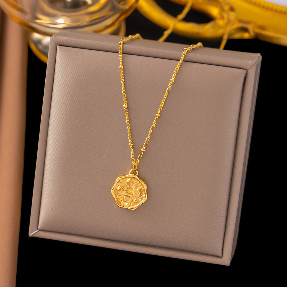 10g Weight 0.03µm-0.05µm Gold Plating Thickness PVD Coated Gold Plating Process 18K Gold Plated Plating Material 304 Stainless Steel Pendant Material Pendant Necklace Classification 304 Stainless Steel Chain Material 18K Gold Plating Color cable chain Chain Type 1 Piece Quantity Street Occasion 304 Stainless Steel Material Flower Pattern Women's Gender Commute Style Waterproof Non Tarnish, Plating Craft PVD Coated Real Gold Plated 18K Gold Flower 304 Stainless Steel Commute Waterproof Non Tarnish 304 Stainless Steel Pendant Necklace