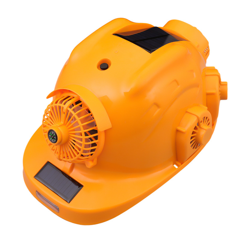 Sombrero DE SEGURIDAD Green Forest con doble ventilador solar recargable refrigeración Bluetooth con luz sitio de construcción protección solar sombrilla verano para hombres