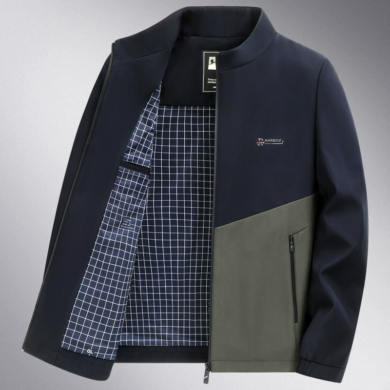Demi-season thin jacket, for middle-aged man, for middle age