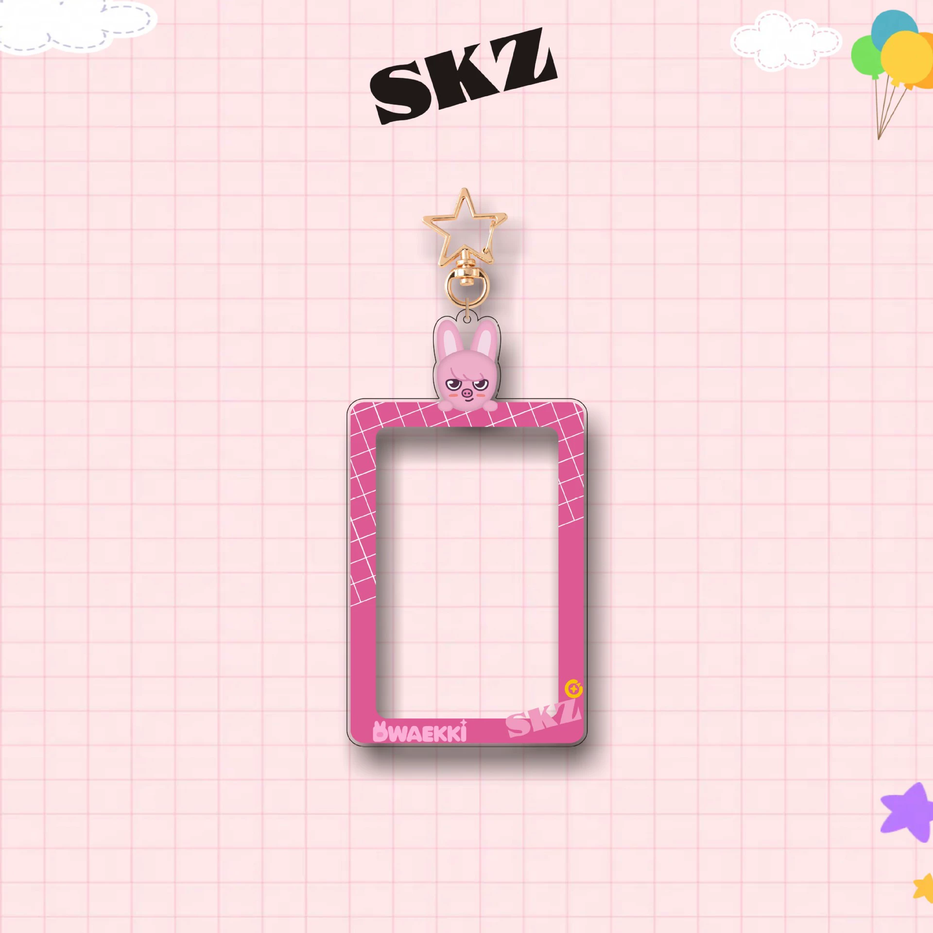 Ключодержатель acrylic StrayKids серии SKZOO, фото-рамка, набор маленьких карточек, звезда вокруг звезды