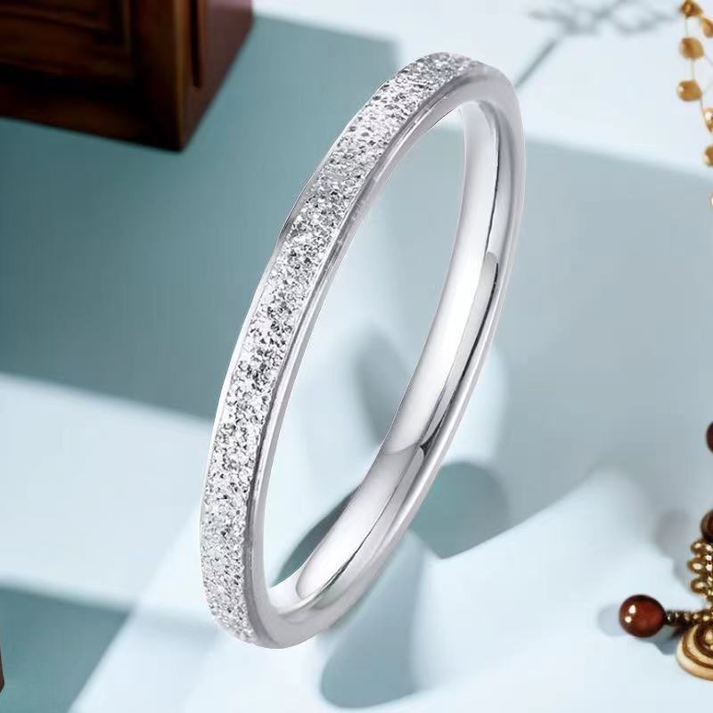 Women's Gender Plating Design Wholesale Jewelry Elegant Simple Style Geometric Titanium Steel Plating Rings