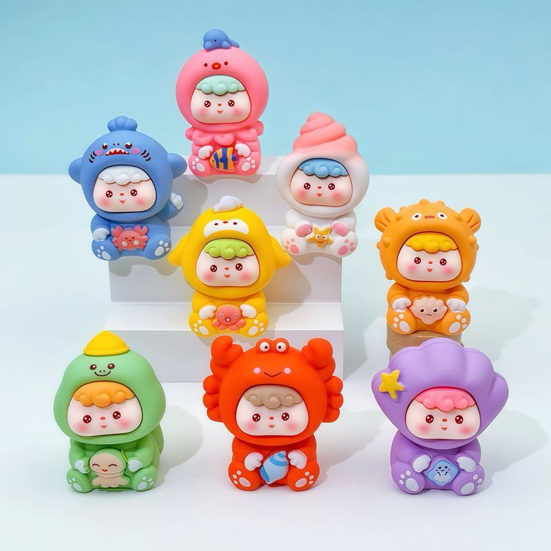感触ペイント海洋動物カブ漫画樹脂ジュエリー diy アクセサリーデスクトップ装飾品トレンディなかわいいキーホルダー|undefined