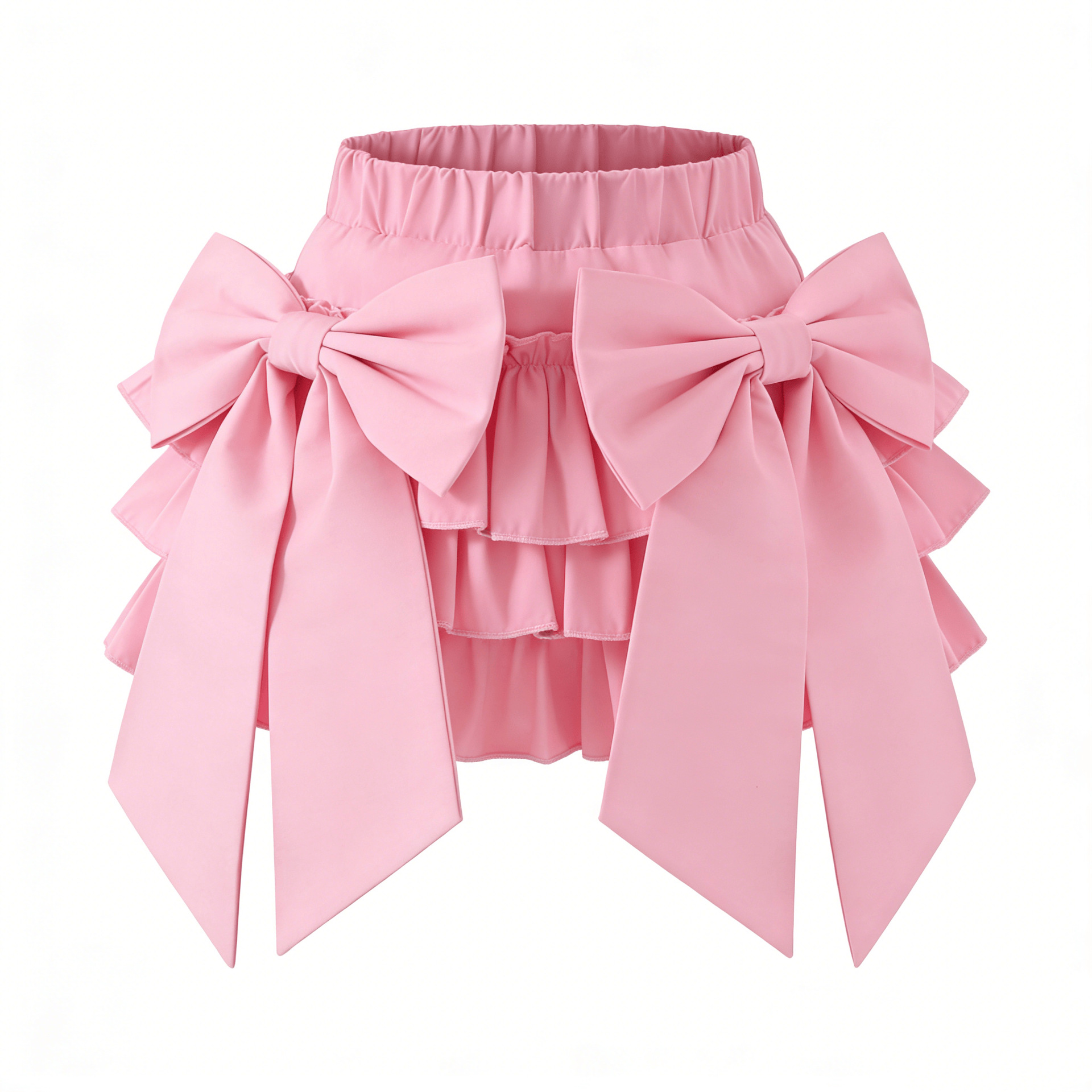 Big bow pile skirt [pink] / Height 110cm