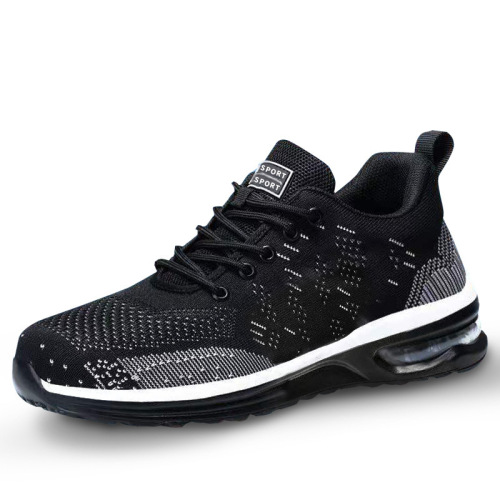 Men's Athletic Shoes 2025 Summer New Lace-Up Casual Shoes with Air Cushion Flyknit Running Shoes Cross-Border Wholesale Casual Shoes