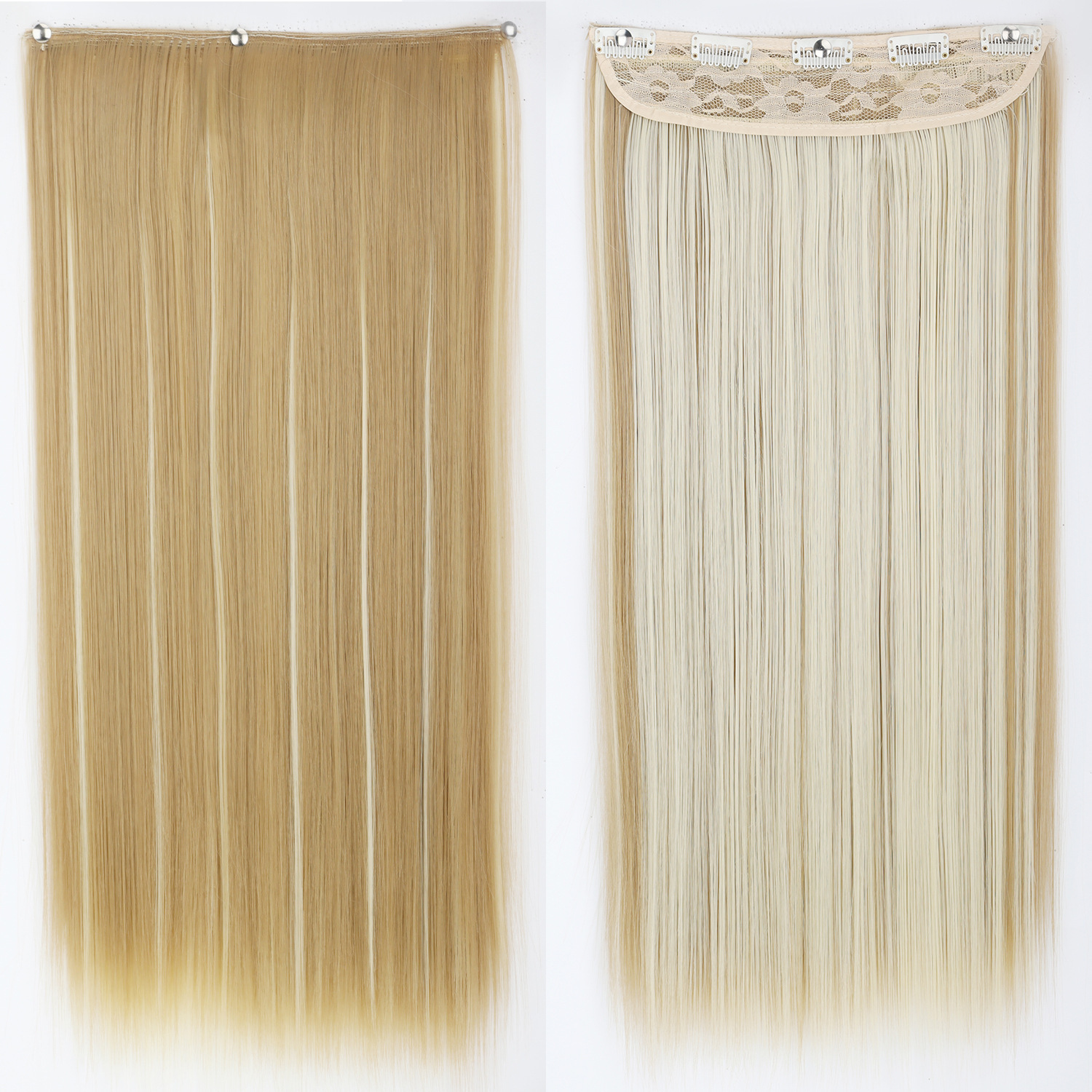 55CM pelucca de cabello recto de mujer una pieza de extensión de cabello de cinco tarjetas pelucca de cabello fluffy