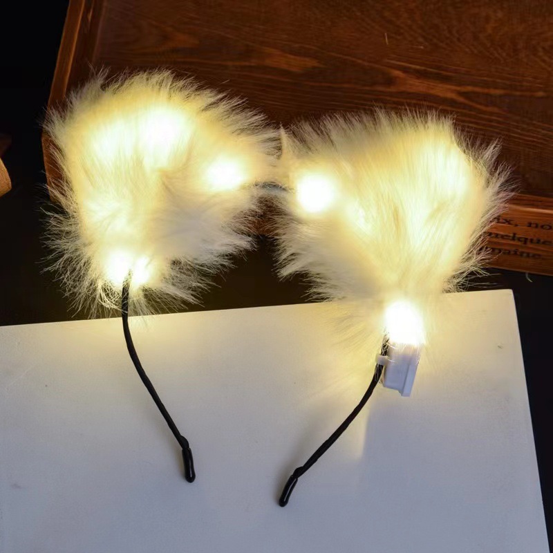 Concierto de apoyo accesorios luminosos toque de cabeza corn de ciervo corn de buey corn de cabello bandas de lámpara orejas de conejo corona al por mayor