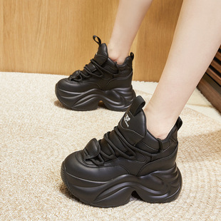 Dad's Shoes for Women 2025 Spring New Sports and Casual Shoes Platform Thick-Soled Versatile Small Height-Increasing Women's Shoes