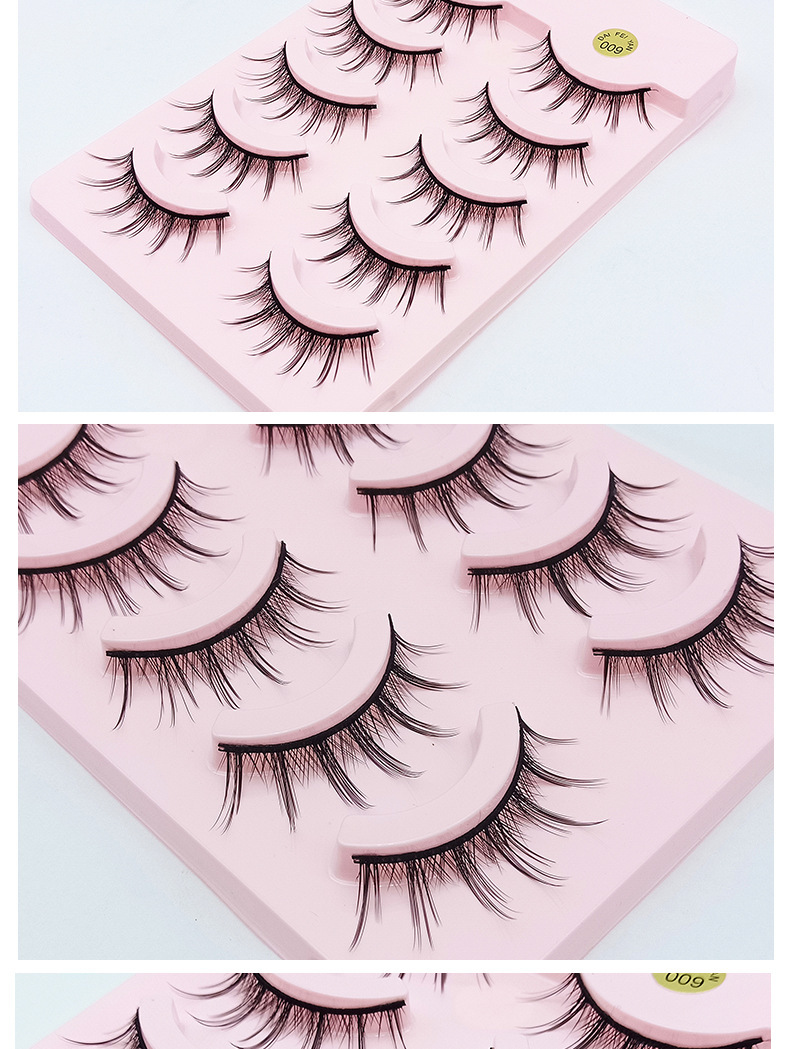 Comic Eyelash 009 Five pairs of false eyelashes, fairy hair natural nude Makeup style, can support double eyelids and eyelashes in daily life undefined