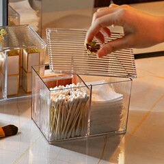 クローバー収納ボックス綿棒化粧綿仕切り収納ボックス家庭用小物デスクトップ収納アクセサリー収納ボックス