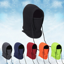 新款厂家批发冬季保暖男女头盔内胆帽子围巾一体滑雪头套脖套面罩
