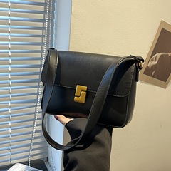 跨境新款小包包女2024高級單肩腋下包簡約復古百搭通勤斜挎小方包