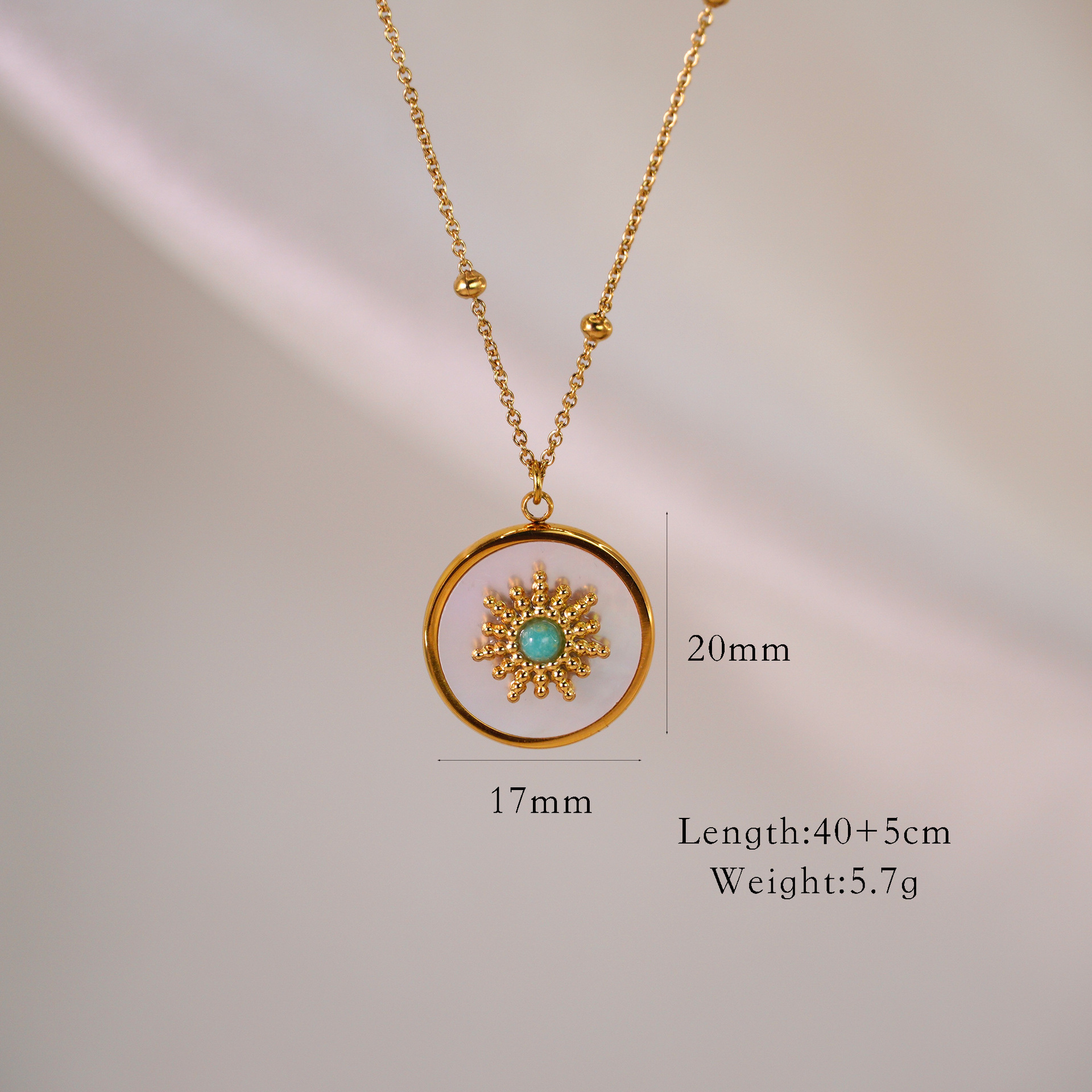 Simple Style Beaded Titanium Steel Geometric Women's Bracelets Necklace display picture 10