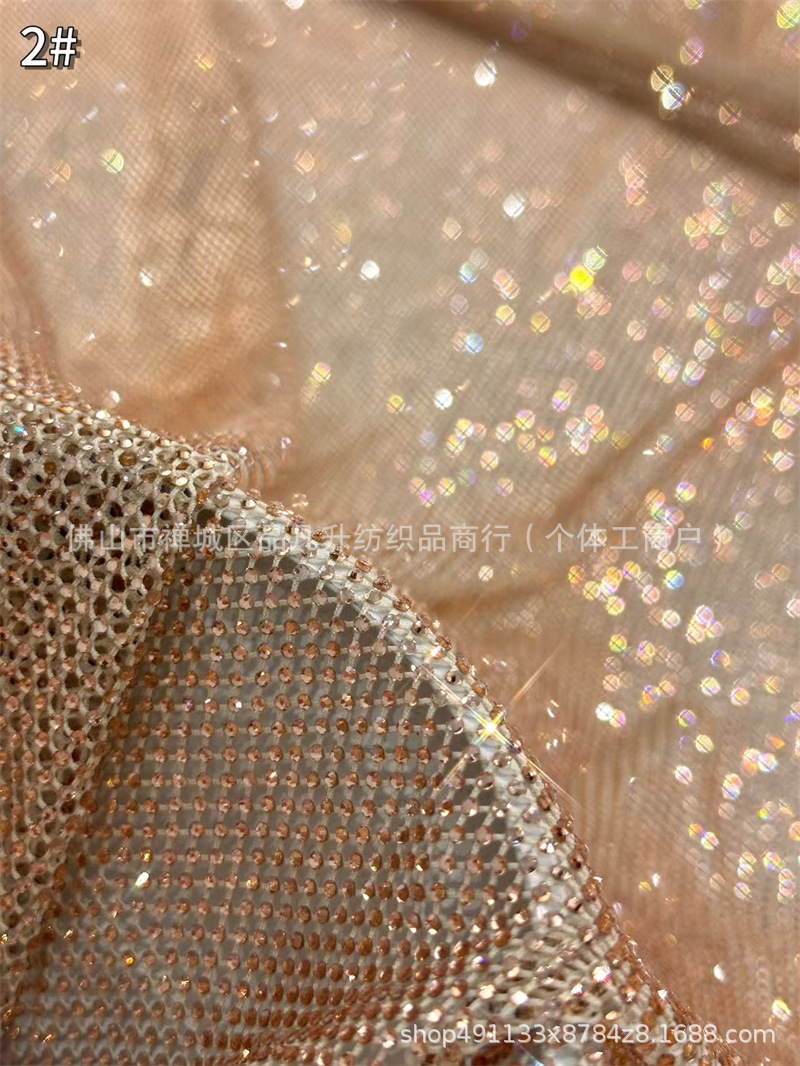 Fabricantes de tela de diamante caliente de alta densidad de 6 imitación de diamante australiano moda cena espectáculo de fiesta vestido de tela