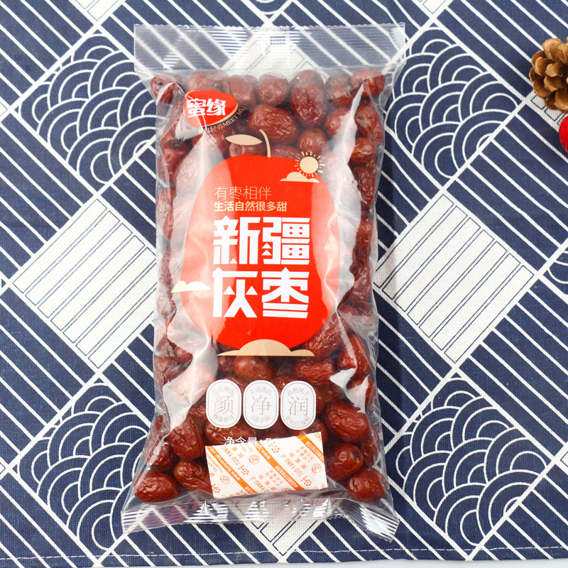 蜜缘新疆灰枣袋装枣干果坚果小零食煲汤煮粥泡茶蜜饯干货500克|ru