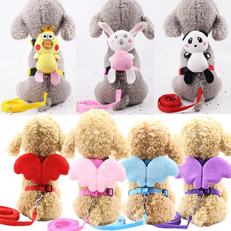 Clearance of spring and summer dog leash denim outdoor cat chest strap pet dog leash supplies Teddy cat available