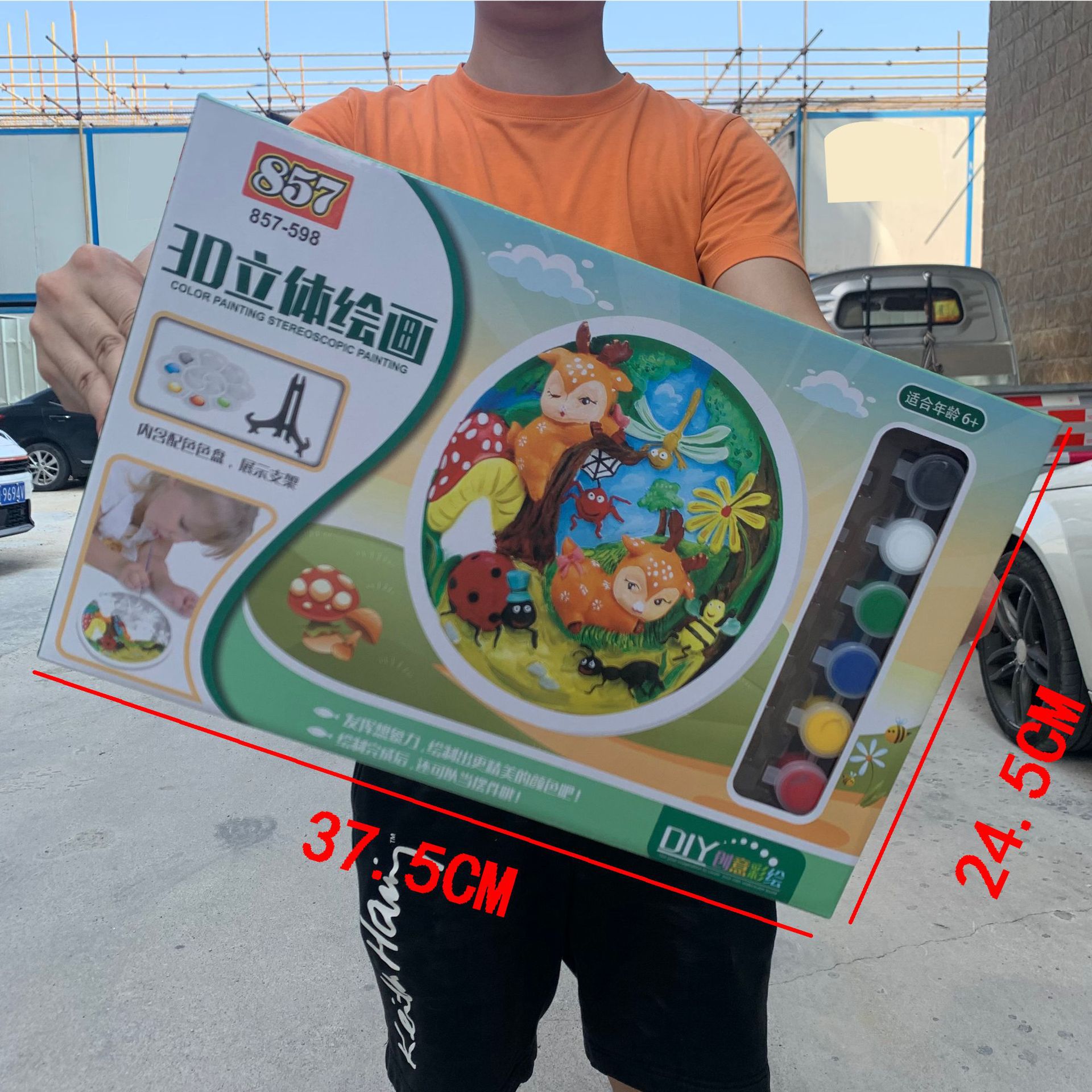 Set de pintura tridimensional DIY, yeso de sirena y dinosaurio, manualidad educativa - Mayorista