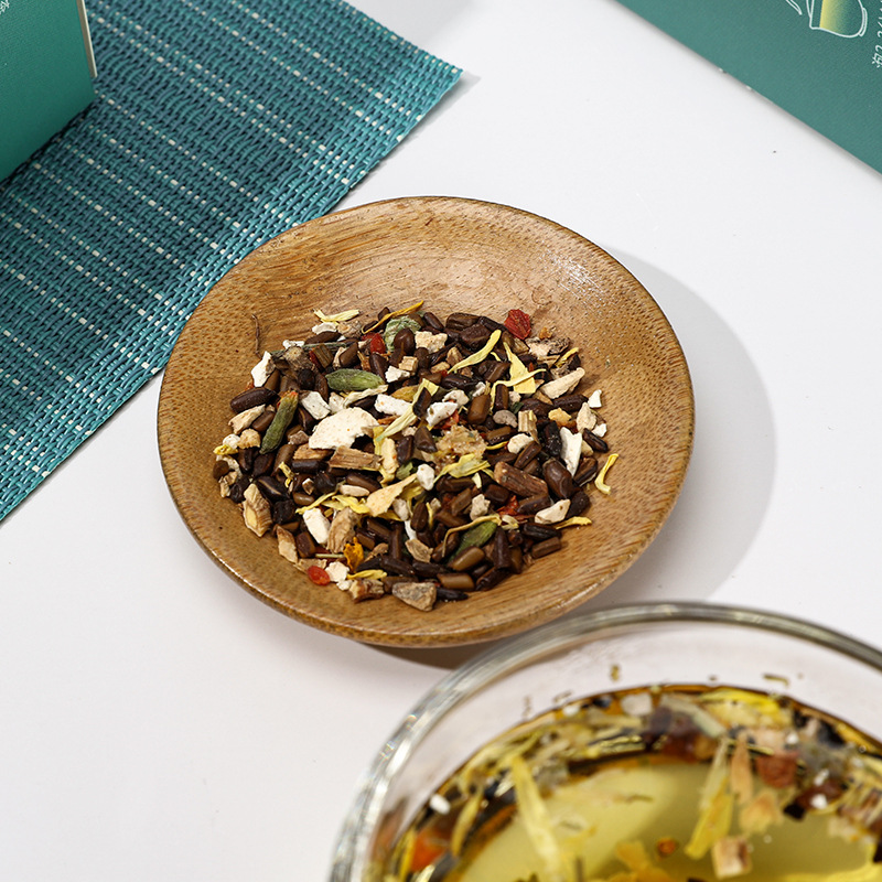 Chen Huayuan 150g Box Herbal Erhu Shu Tea Goji Berry and Chrysanthemum Tea Cassia Seed and Jujube Seed Gentian Root Health Tea Wholesale