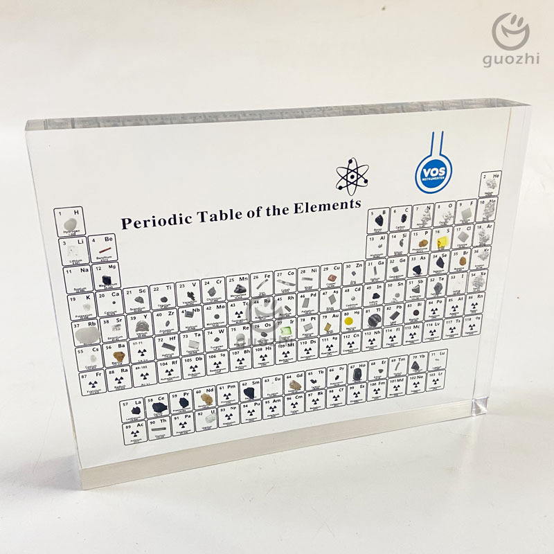 化学元素周期表定制透明水晶胶内埋真实实物教学元素表摆件展示牌-阿里巴巴