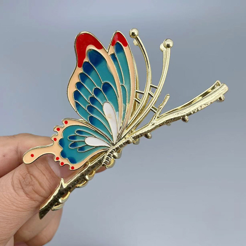 Women's Chinoiserie Butterfly Alloy Hair Claws display picture 7