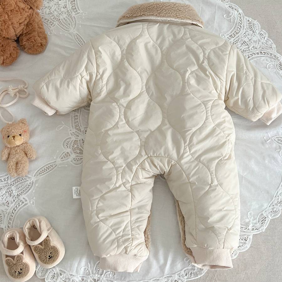 Ropa de una pieza de algodón fino de otoño e invierno para bebés, ropa de primavera y otoño, abrigo de dibujos animados súper lindo para bebés, ropa de algodón para recién nacidos image 5
