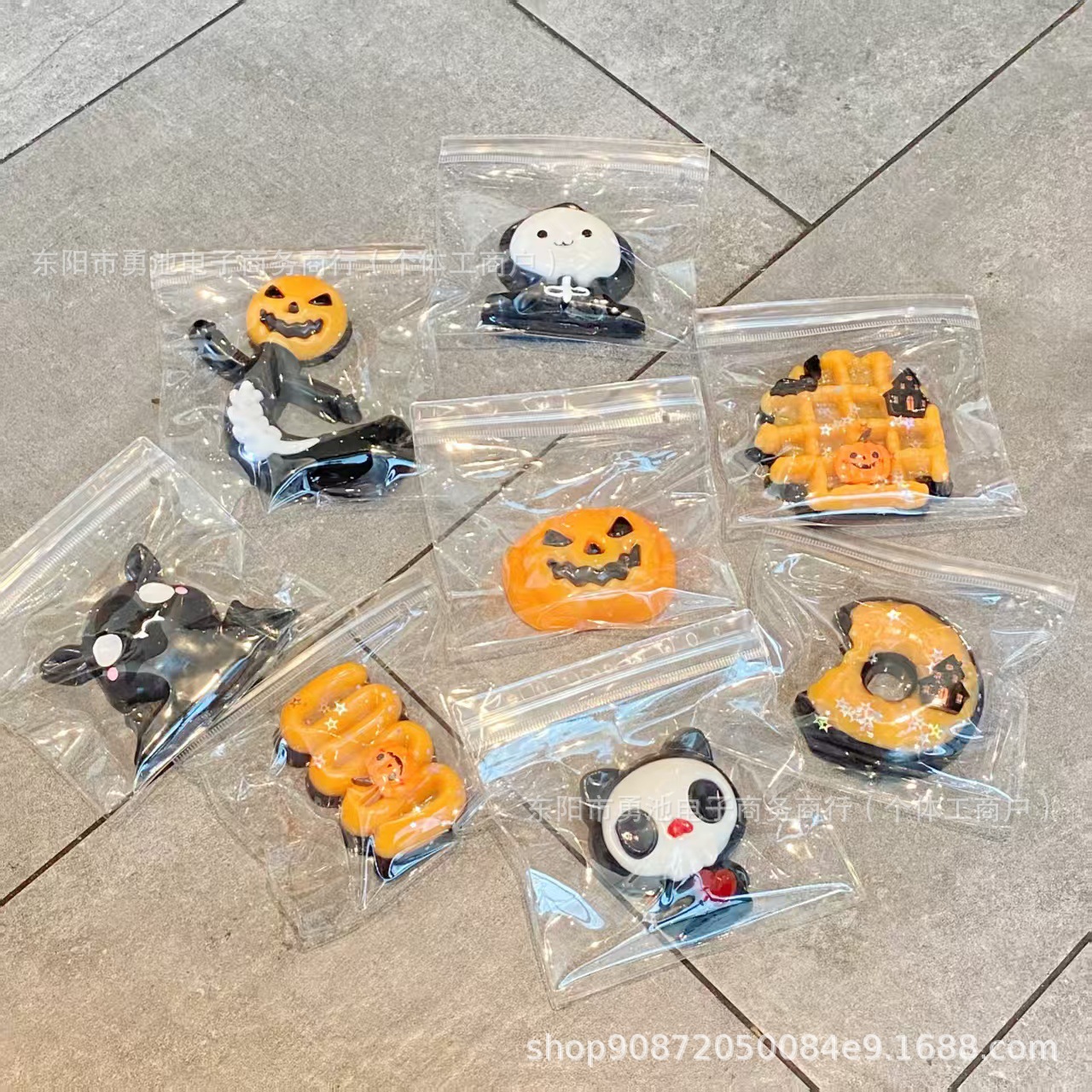 Nuevo Halloween transfronterizo descompresión ventilación pellizco juguetes de calabaza fantasma material de goma blanda super barro sensación de mano lote
