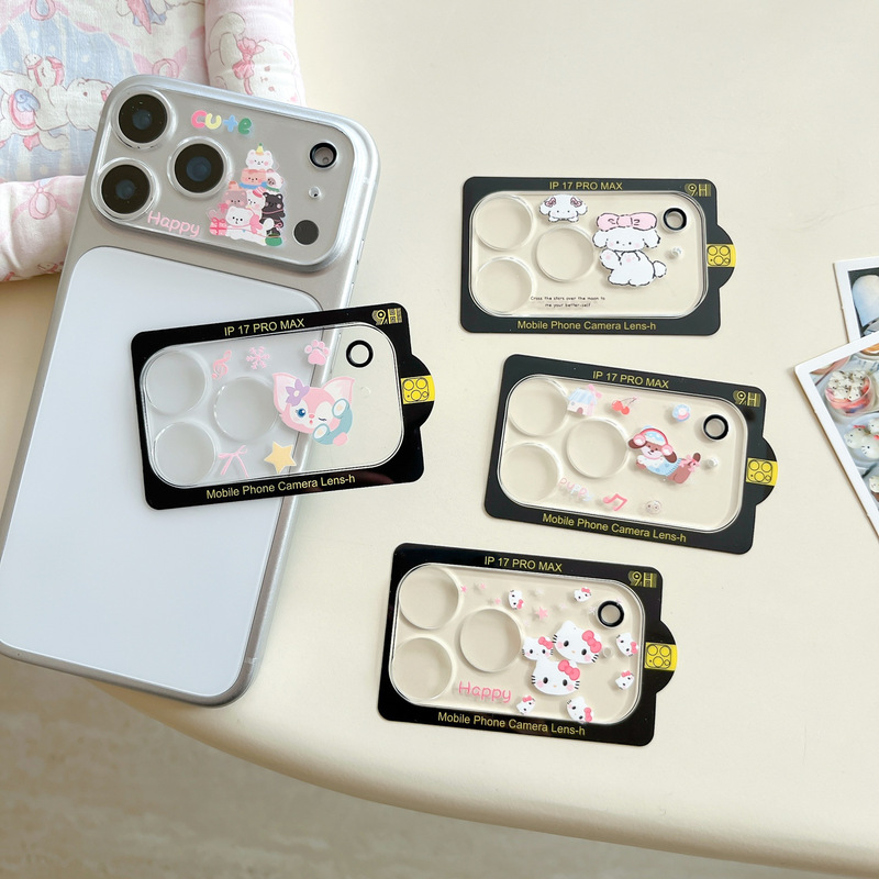 Ins Is Suitable for Apple 17Promax Lens Film Girl Cartoon Cute 17Pro Lens Protective Film