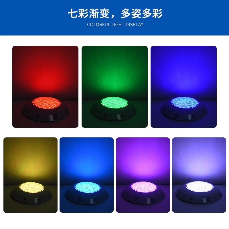 LED piscina lámpara de pared submarina IP68 impermeable RGB control remoto transfronterizo Ikea lámpara submarina iluminación ambiente lámpara de piscina