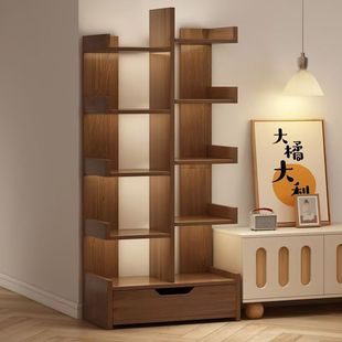 Simple Bookshelf Storage Rack Floor Household Small Bookcase against Wall Living Room Storage Rack Storage Rack Office Cabinet