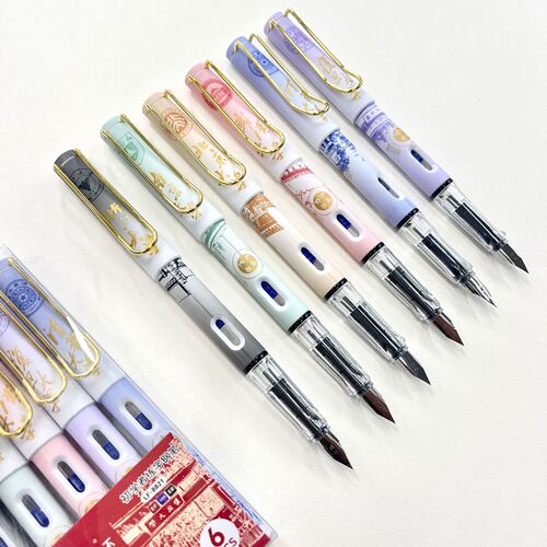 Pen Set Gift Box for University Promise, Small Student Grade 3 Ink Practice Pen, Good Posture Pen, High-End Design