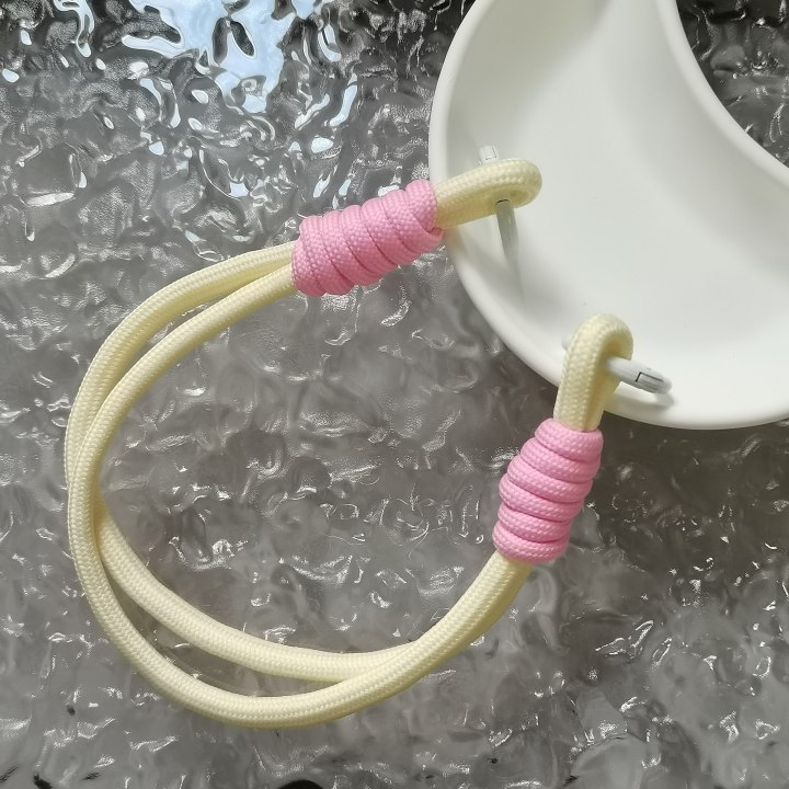 Insシンプル小衆携帯電話ストラップマカロン色編みチェーン短いペンダントキーホルダーdiyイヤホンチェーン|undefined