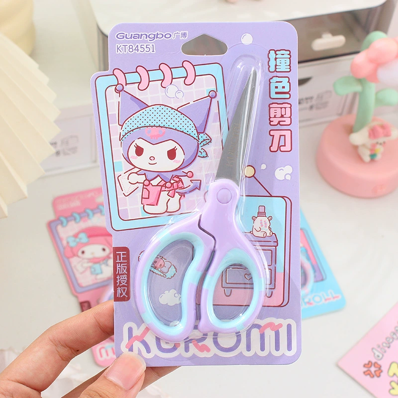 Ножницы Sanrio для школьников, нержавеющая сталь, канцелярия, ручное оригами