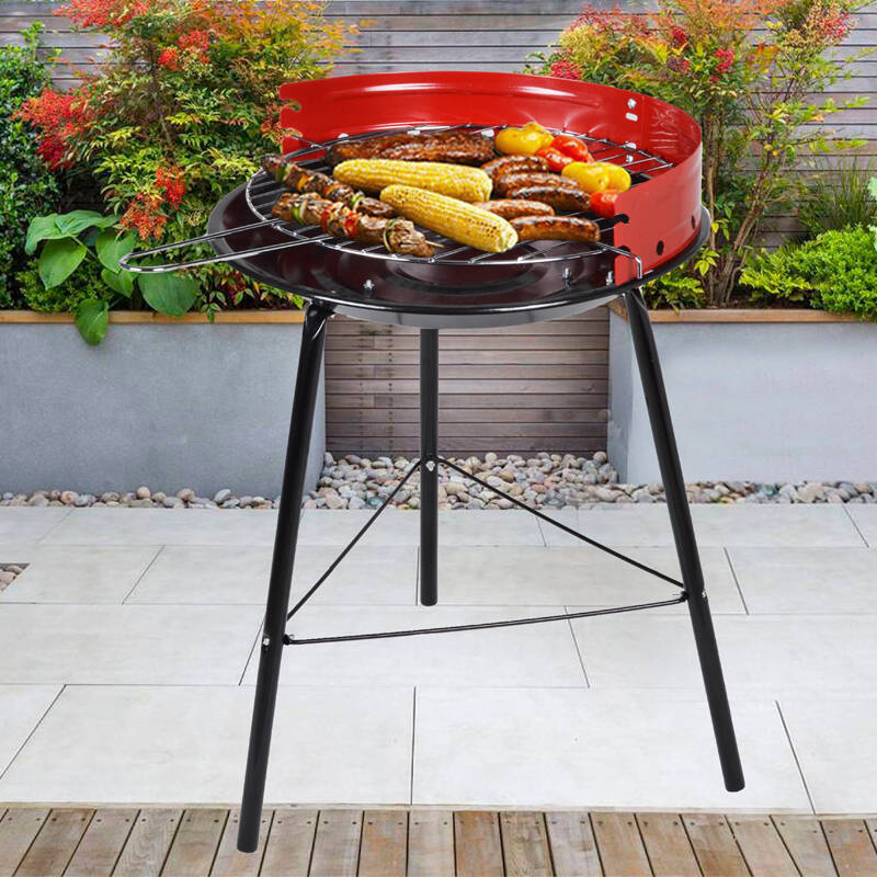 Supermercados transfronterizos al por mayor 14 pulgadas mini simple horno de barbacoa ajustable portátil parrilla de barbacoa al aire libre parrilla trípode