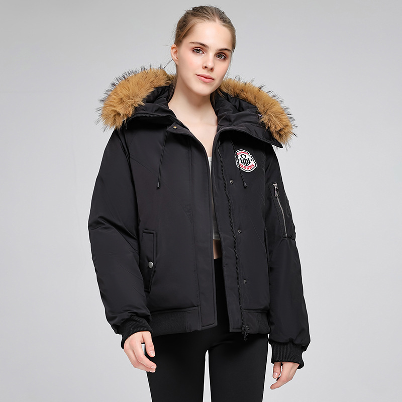 专柜同款棉服女冬季美式复古派克服女韩版百搭工装外套棉衣棉袄潮