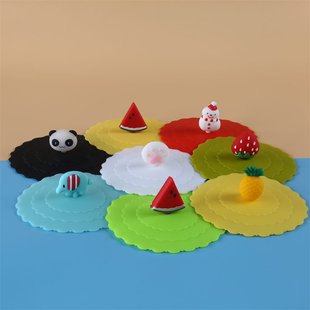 Set Cartoon Cup Lid Universal Cute Fresh Lid Multiple One Pack Set Accessories Dust Mug