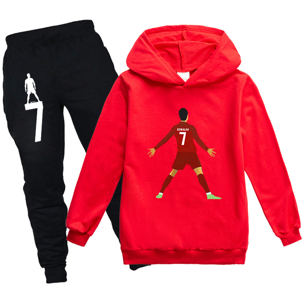 Pull à capuche et pantalon noir pour enfants, ensemble 2 pièces, nouveau Design, printemps et automne 2023_voghion.com