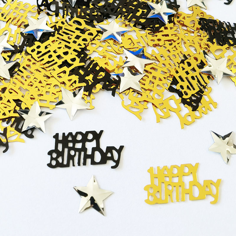 birthday sequins Happy birthday birthday party throwing paper scraps baby year-old table decoration