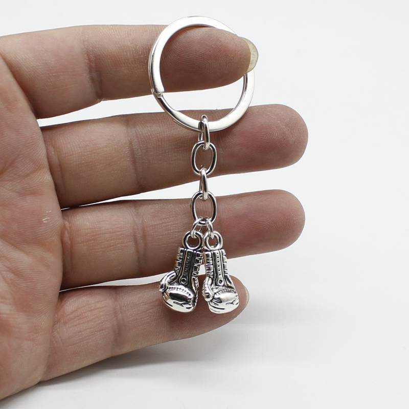 Boxing gloves pendant boxer Sports key chain DIY fighting sports friendship key chain