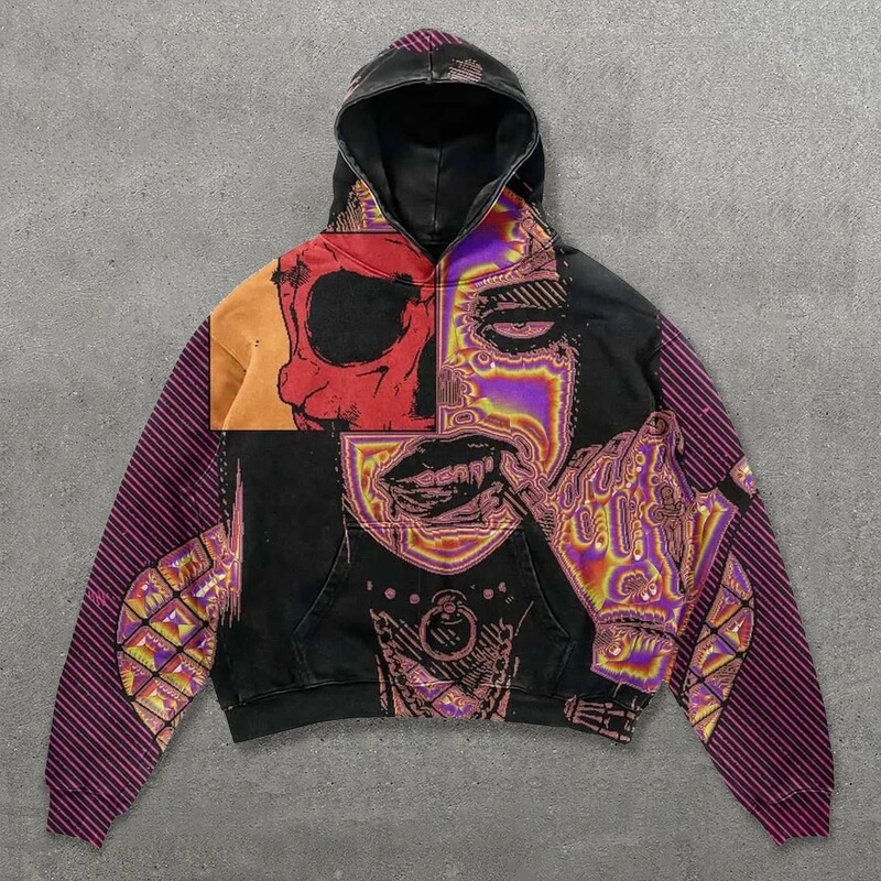 New cross-border 3D printed hooded sweatshirt, trendy streetwear outerwear, unisex hoodie, stylish top New cross-border 3D printed hooded sweatshirt, trendy streetwear outerwear, unisex hoodie, stylish top
