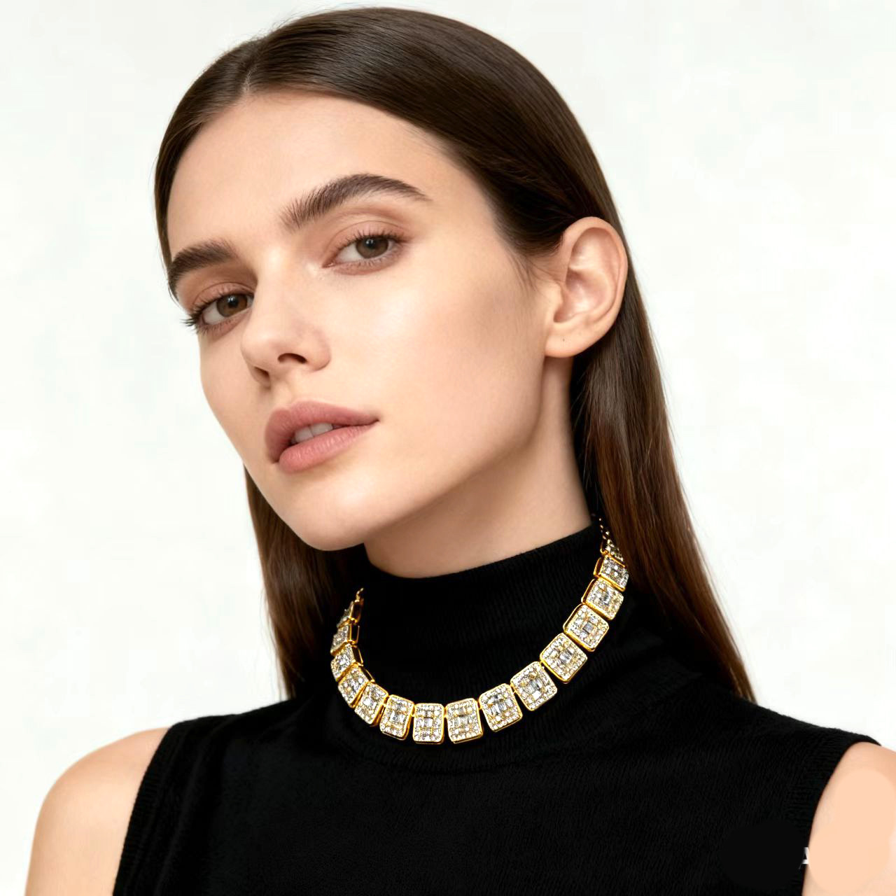 Cadena cubana estilo hip-hop, cadena cubana moderna y brillante para hombres y mujeres, accesorios modernos para discoteca para hombres