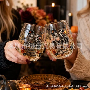 �羳Best Friend Skeleton Glass Cup��õ��������t������