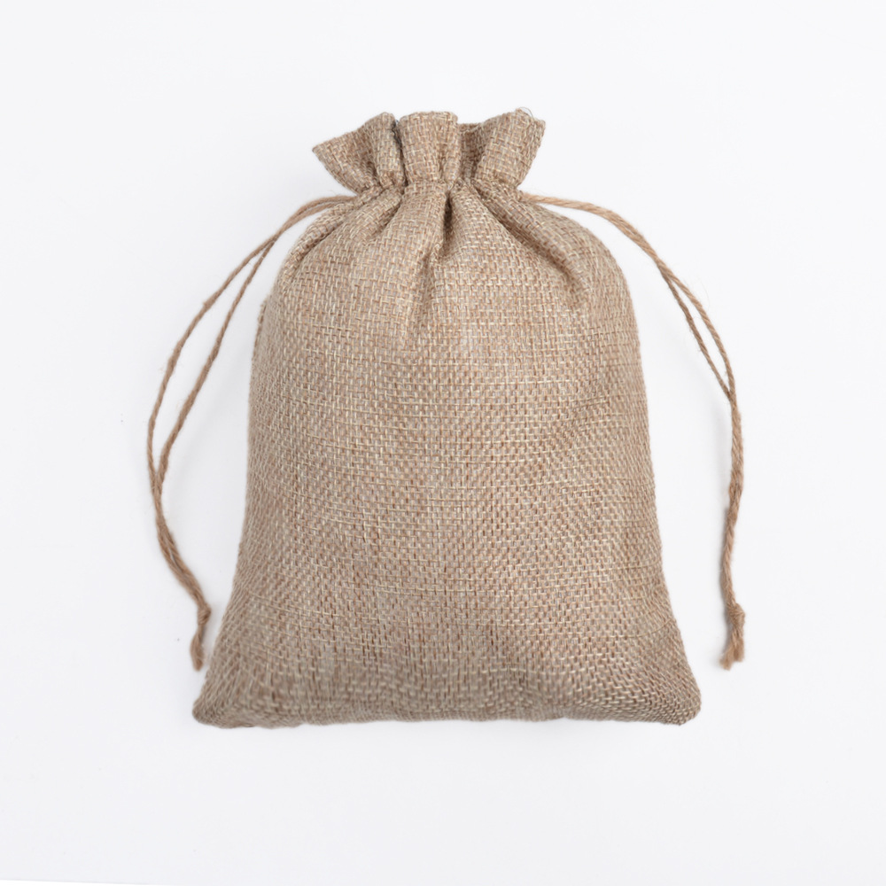 Bolsa de lino con cordón peine café jabón joyería artesanal caja de regalo bolsa de lino de imitación caramelo de navidad bolsa de lino con cordón image 13