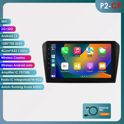 9inch Android Navigation Is Suitable for 04-09 Mazda3 Central Control Navigation System Car Mp5 Player Smart Device (DVD Navigation) - wifi-version-quad-core-2-32g-with-carplay-9-inch-for-old-mazda-three-04-09