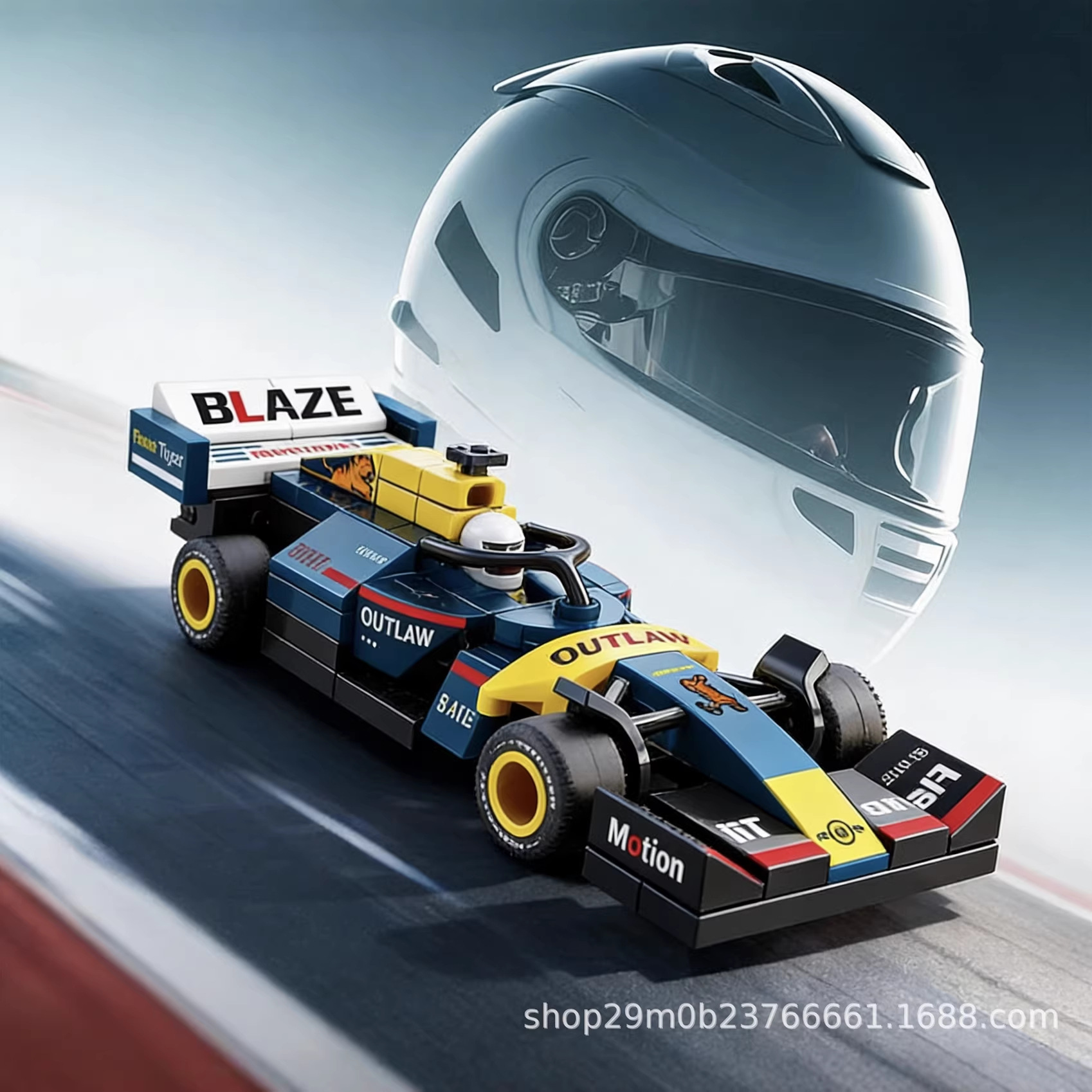 Compatible con los bloques de construcción de alta Fórmula 1 coche de carreras de reloj modelo de coche deportivo juguetes para niños regalos 1 de junio