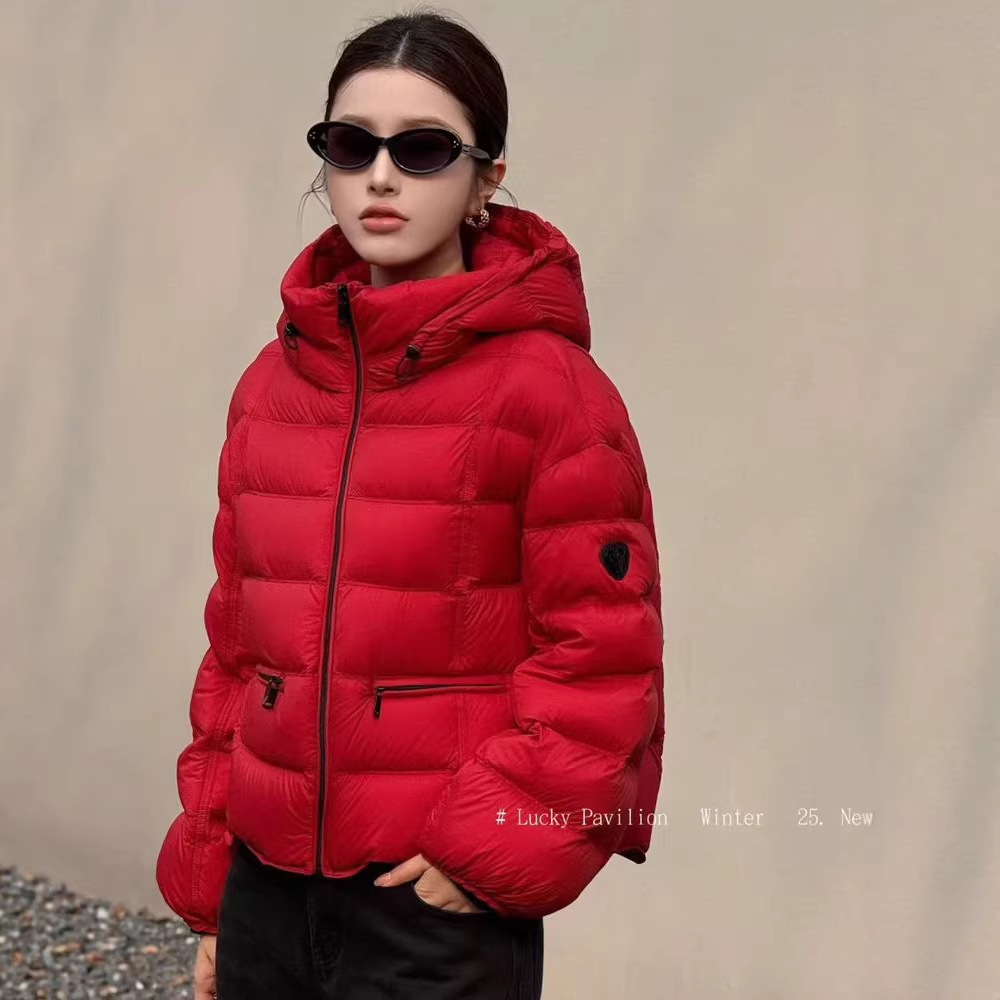 跨境2026新短连帽羽绒服女面包服韩版显瘦90白鸭绒小个子外套冬季