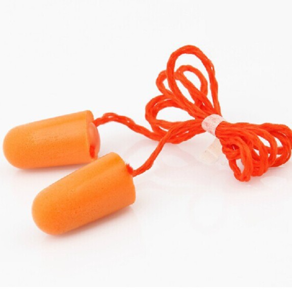 批发一次性子弹型防护耳塞带线子弹型慢回弹隔音记忆棉耳塞