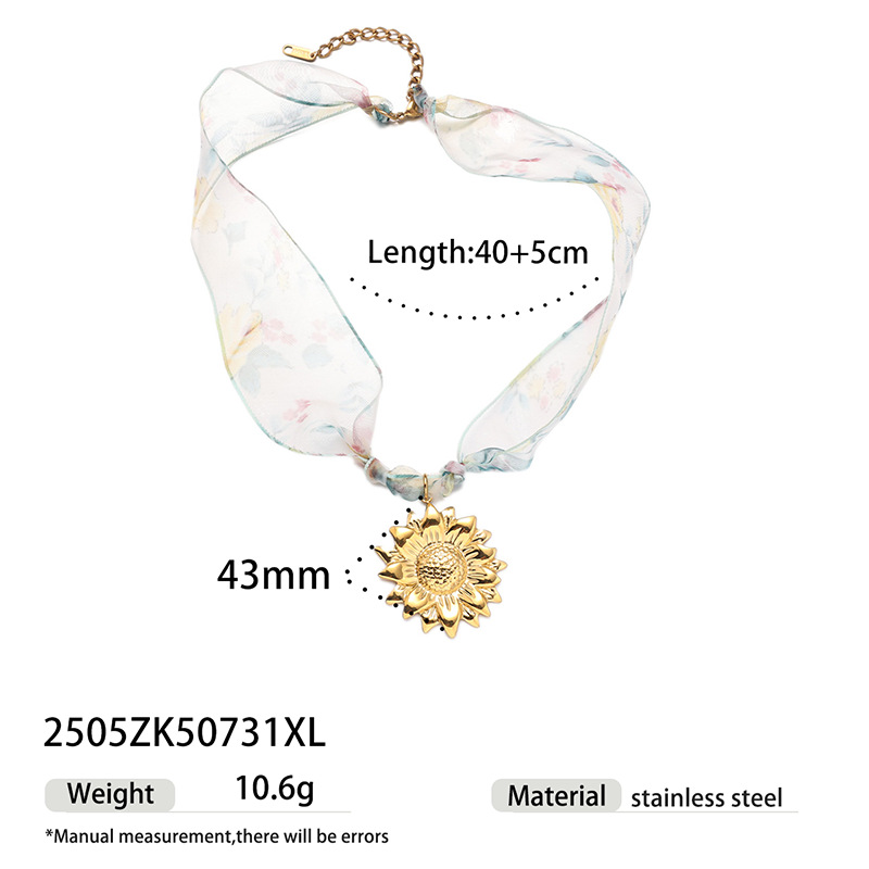 TENA Europa y América moda transfronteriza bufandas de seda collar de estrellas de mar nicho joyas de estilo vacacional joyas mujeres al por mayor image 8